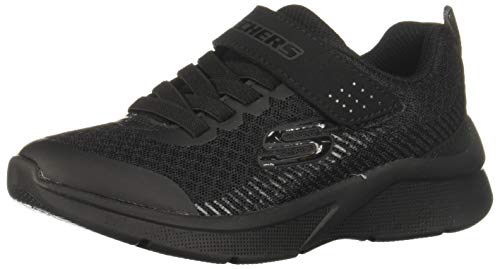 【中古】【未使用・未開封品】Skechers ユニ 子供用 マイクロスペック ゴルザスニーカー, ブラック/ブラック, 5 Big Kid