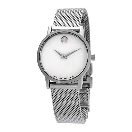 【中古】【未使用・未開封品】Movado Women's Museum Classic 28mm Steel Bracelet & Case Sapphire Crystal Quartz MOP Dial Watch 0607350|AJIMURA-SHOP