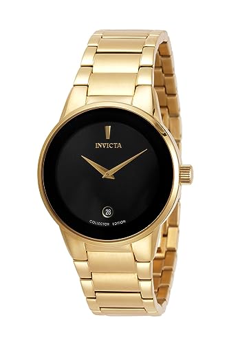 【中古】【未当てはめる・未開封品】Invicta Women\u0027s Specialty Gold-Tone Steel Bracelet \u0026 Case Quartz Black Dial Analog Watch 30539