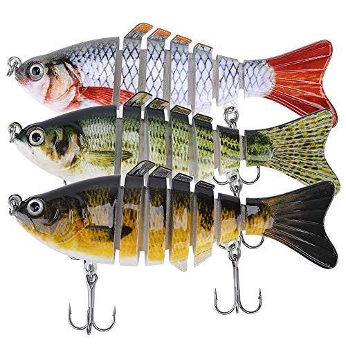 【中古】【未使用・未開封品】本物そっくりの釣りルアー バス/トラウト/ウォールアイ/プレデターフィッシュ用 - リアルなマルチジョイントフィッシュポッパースイムベイト -｜AJIMURA-SHOP