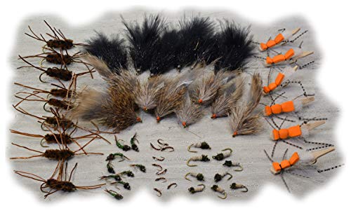 【中古】【未使用・未開封品】Fly Fishing 57フライ詰め合わせ - Guide Andy Stutz's Colorado 限定トラウトフライセット Mustadシグネチャーフライフック付き