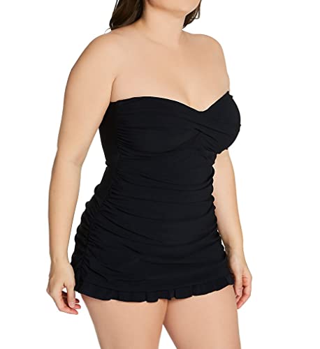 【中古】【未使用・未開封品】Profile by Gottex Women's Plus-Size Classic Bandeau Swimdress One Piece Swimsuit