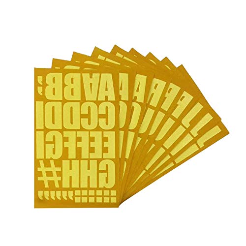 【中古】【未使用・未開封品】Magfok アイロン転写 2インチ ゴールドフロック文字 9シート