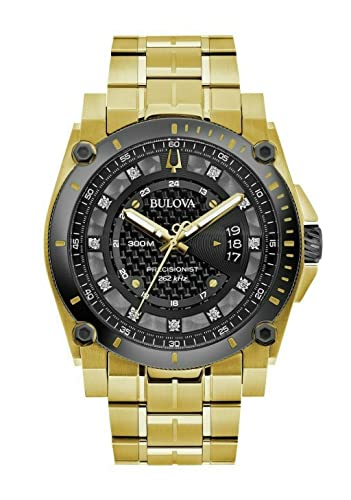 【中古】【未当てはめる・未開封品】Bulova 細やか行動指針ダイヤモンドゴールドトーンステンレス鋼時辰儀98D156 イエローゴールドトーン