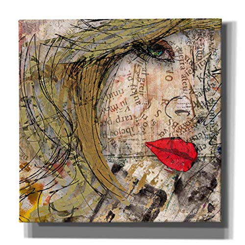 【中古】【未使用・未開封品】カレン・スミス作「Ladylips」 ジークレー キャンバス ウォールアート 26\