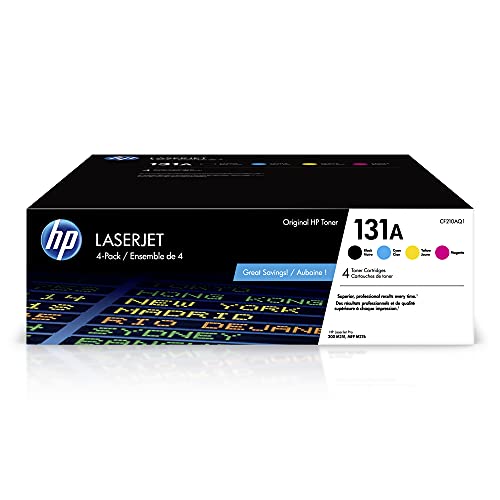 【中古】【未当てはめる・未開封品】HP 131A | CF210AQ1 | 4トナーカートリッジ | 黒いこと、シアン、マゼンタ、黄色