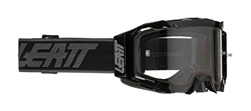 【中古】【未使用・未開封品】Leatt Brace 5.5 Velocity ゴーグル (ブラック/ライトグレーレンズ)