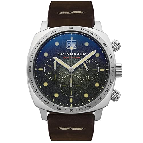 【中古】【未当て嵌める・未開封品】(スピニカー) SPINNAKER Spinnaker vintage hull chronograph 成人男性用 アナログ見せびらかす 日本製石英 ?表 同 生まれながらなめし革 ?子 SP-5068-02 [並行輸入品