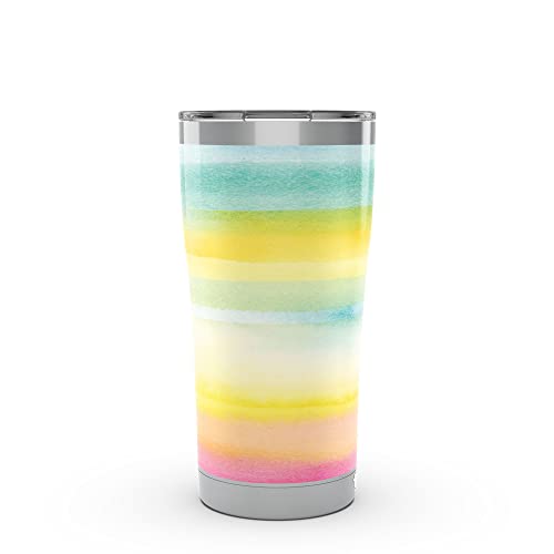 【中古】【未使用・未開封品】Tervis Yao Cheng - 夏用 クラッシュ ステンレススチール 断熱タンブラー クリア&ブラックのハンマー蓋付き 20オンス シルバー