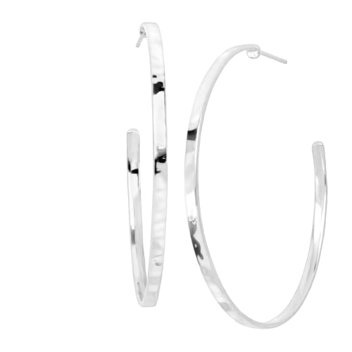 【中古】【未使用・未開封品】Silpada 'Circle Up' ハンマーフープピアス スターリングシルバー