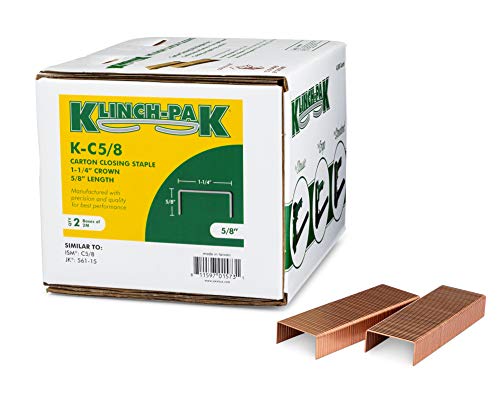 【中古】【未使用・未開封品】Klinch-Pak K-C-5/8カートンステープル 1-1/4インチクラウン 5/8インチ脚付き - SIM CC58またはJK561 (4Mケース)