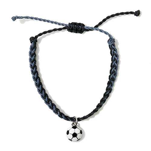 【中古】【未使用・未開封品】GIMMEDAT サッカーブレスレット 100%防水 調節可能 織物 友情 ジュエリーギフト ブラック