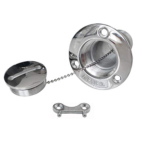 【中古】【未使用・未開封品】キャスティングミラー 光沢仕上げ 316 SS 2インチ (50mm) マリンボート ヨット キャラバン用 金属製文字 燃料タンクデッキフィラー キーキャップ
