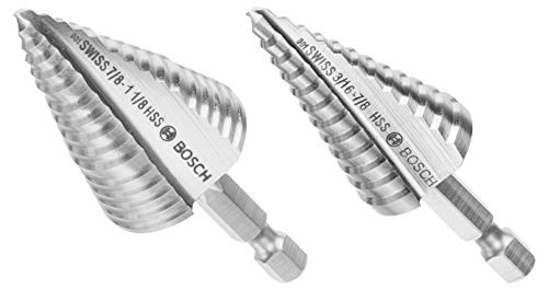 【中古】【未使用・未開封品】Bosch IMSDC002 2 pc. High-Speed Steel Impact Tough Turbo Step Drill Bit Set