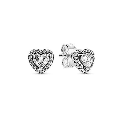 【中古】【未使用・未開封品】Pandora ジュエリー 高めのハートスタッド キュービックジルコニア イヤリング スターリングシルバー｜AJIMURA-SHOP