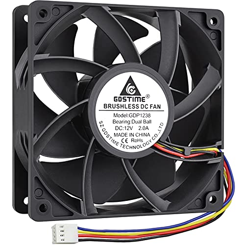 【中古】【未当て嵌める・未開封品】GDSTIME PWM気違い 80粍 90粍 120粍 x 38粍 12V 4いの一番 毛はらい受け答え落ち居る気違い GDT12038B12V4PIN