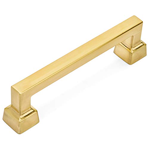 【中古】【未当てはめる・未開封品】Cosmas 1481-96BB ブラッシュドブラス 今日的 押し入れ金具 手持ち部分 25個風呂敷き包み 穴の真っただ中 3-3/4in (96粍)