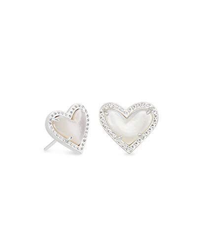 【中古】【未使用・未開封品】Kendra Scott Ari ハートゴールドスタッドイヤリング 玉虫色のドゥルージー