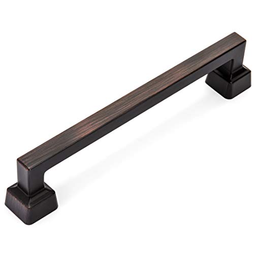 【中古】【未使用・未開封品】Cosmas 1481-128ORB オイル磨きブロンズ コンテンポラリーキャビネット金具 取っ手 10個パック センター穴 5インチ (128mm)|AJIMURA-SHOP