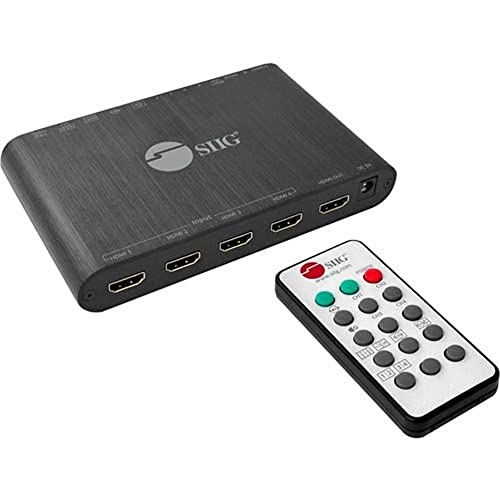 【中古】【未使用・未開封品】SIIG 1080p 4x1 HDMI クアッドマルチビューア シームレススイッチャー PC/DVD/セキュリティカメラ IRリモコン 3.5mmオーディオ抽出 TAA準拠 ESD｜AJIMURA-SHOP 57,642円