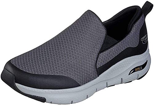 【中古】【未当て嵌める・未開封品】Skechers Men\u0027s Arch Fit Banline Oxford, Charcoal/Black, 8 M US