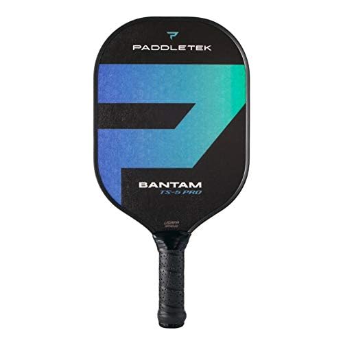 【中古】【未当て嵌める・未開封品】Paddletek Bantam TS-5 プロピックルボールパドル 判定基準掛け目 判定基準手持ち部分 青み