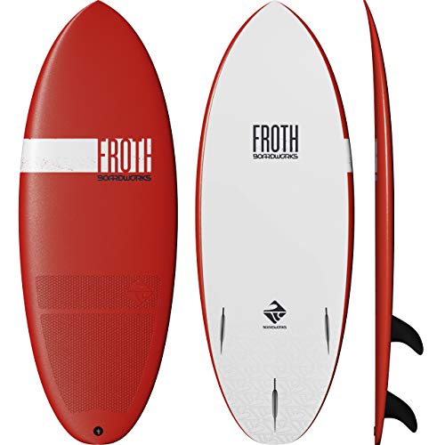 【中古】【未使用・未開封品】Boardworks Froth! | ソフトトップサーフボード | フィン3本 | ウェイクサーフボード | 5フィート | パパイヤ モデル:4430289510｜AJIMURA-SHOP