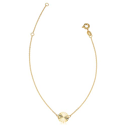 【中古】【未使用・未開封品】KoolJewelry 14k イエローゴールド 8mm ダイヤモンドカット ディスク 調節可能 ブレスレット (6.5または7.5インチまで調整可能) 43,727円