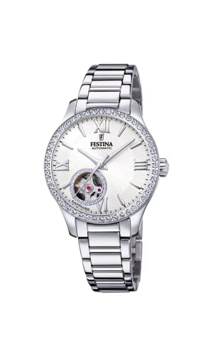 【中古】【未当てはめる・未開封品】Festina Women\u0027s Automatic F20485-1 Silver Stainless-Steel Self Wind Dress Watch