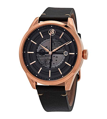 【中古】【未当て嵌める・未開封品】Brooklyn Watch Co. Wyckoff 自動小銃一巻き黒いこと文字盤 メンズウォッチ 8353A4 靴-その他