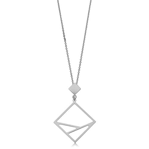 【中古】【未使用・未開封品】KoolJewelry 14Kイエローホワイトまたはローズゴールド ダイヤモンド型 長さ調節可能 ネックレス (17インチまたは18インチに調整可)｜AJIMURA-SHOP