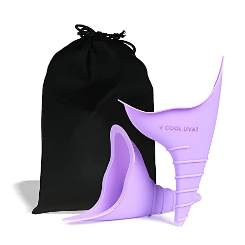 【中古】【未使用・未開封品】v cool livat 旅行用女性排尿装置 - 2個パック 再利用可能なシリコン製 ポータブル レディ 漏斗 おしっこ 尿 カップ 自立式 キャンプ アウトドア｜AJIMURA-SHOP