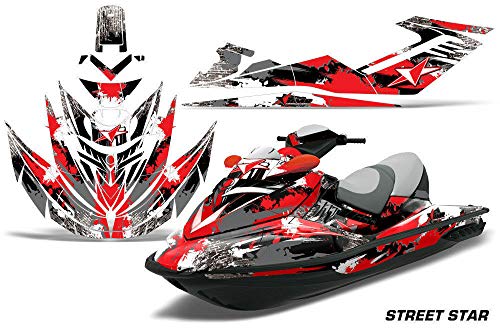 【中古】【未使用・未開封品】AMR Racing ジェットスキー グラフィックキット ステッカー デカール Sea-Doo RXT 2005-2009対応 ストリートスターレッド