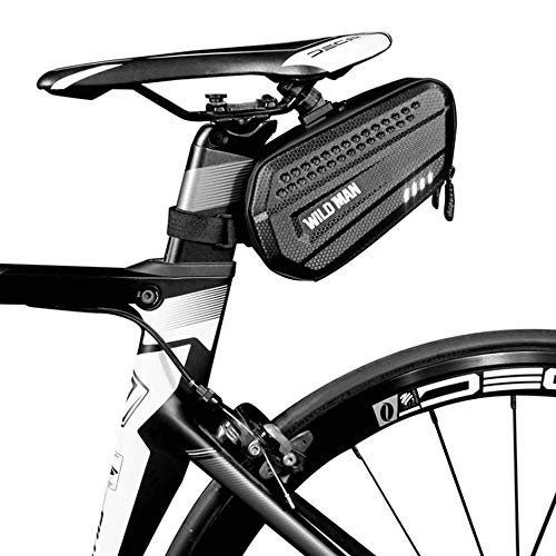 【中古】【未使用・未開封品】WILD MAN 1.2L サイクリング 防水 ハードシェル バイク サドルバッグ シート下 ロードマウンテンバイクサイクリング用