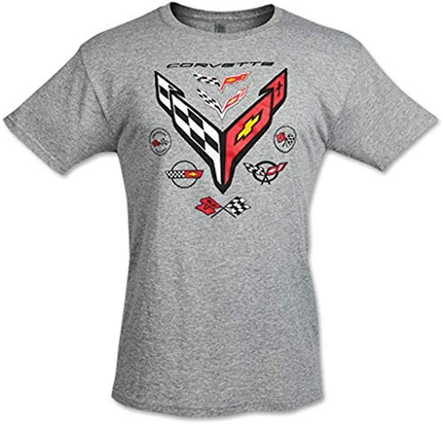 【中古】【未使用・未開封品】C8 次世代コルベット8世代バッジTシャツ:グレー(XL)