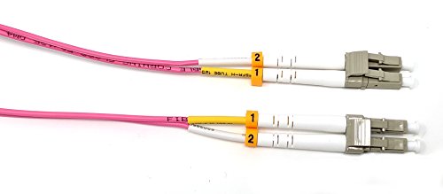【中古】【未使用・未開封品】12メートル 40Gb OM4 マルチモード デュプレックス 光ファイバーケーブル (50/125) - LC - マゼンタ