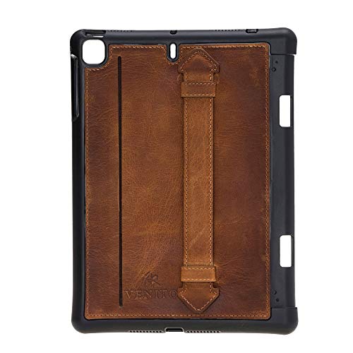 【中古】【未使用・未開封品】Venito Lecce レザーウォレットケース iPad Mini 5(第5世代)対応 2019 - フレックスハンドル タブレットウォレット - アンティークブラウン