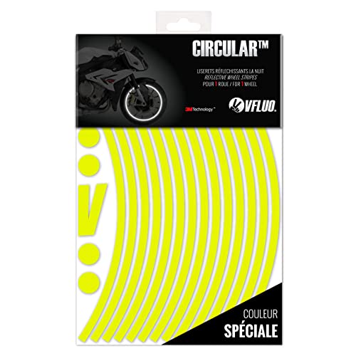 【中古】【未使用・未開封品】VFLUO CIRCULAR?. motorbike retro reflective wheel stripes kit (1 wheel). 3M Technology?. 7 mm width. Yellow