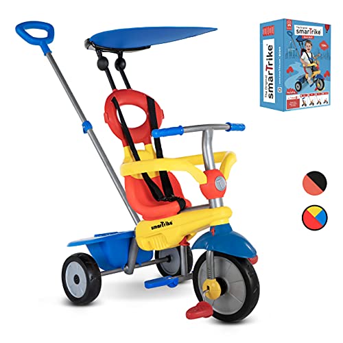 【中古】【未使用・未開封品】smarTrike ズーム 幼児用三輪車 プッシュバイク ? 調節可能な三輪車 赤ちゃん/幼児/乳児用 15ヶ月から3歳用 イエロー/レッド/ブルー