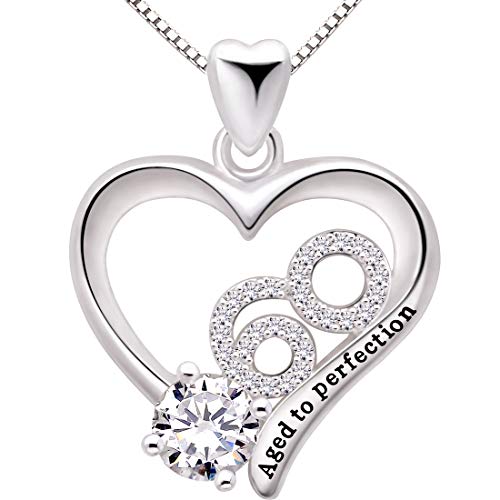 【中古】【未使用・未開封品】ALOV Jewelry スターリングシルバー 60歳の誕生日 完璧な年齢層 キュービックジルコニア ペンダントネックレス|AJIMURA-SHOP