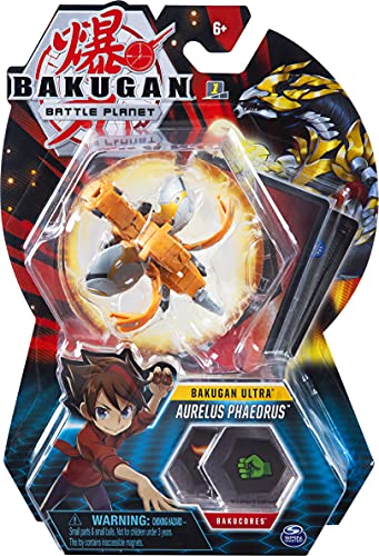 【中古】【未使用・未開封品】爆丸ウルトラ Aurelus Phaedrus 3インチ コレクションアクションフィギュアとトレーディングカード 対象年齢6歳以上