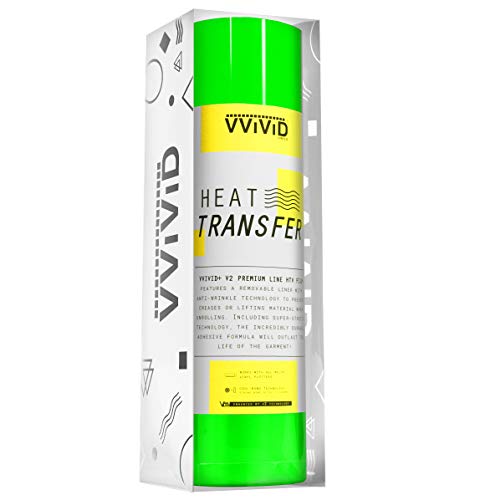 【中古】【未使用・未開封品】VVIViD V2 Powerplay プレミアムライン HTV 熱転写ビニールフィルム 10フィート x 1フィート ロール 10ft x 1ft wwv2premhtv10x1_fluogrn