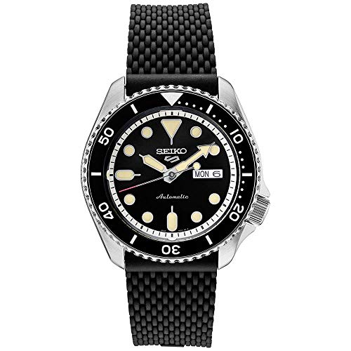 【中古】【未当て嵌める・未開封品】SEIKO メンズ セイコー SRPD95 セイコー 5 スポーツウォッチ 黒いこと 42.5粍 ステンレス鋼スチール写真 ダイブウォッチ、自動小銃一巻き時辰儀