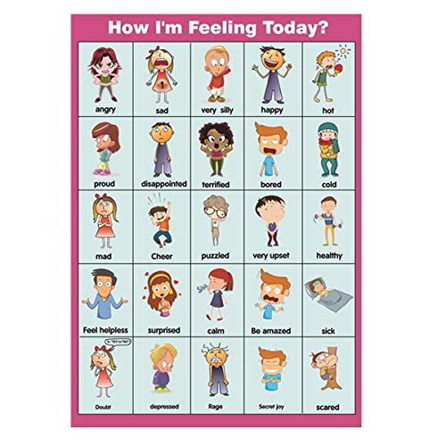 【中古】【未当て嵌める・未開封品】SANTSUN How I\u0027m Feeling Today?貼り出し、気味合い一覧表(気味合い貼り出し) 赤ちゃんと赤ちゃん向け。教場、老人ホーム学院、指導員、両親の利益の完全無欠さな受けつたえるツ