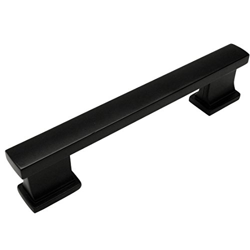 【中古】【未当て嵌める・未開封品】Cosmas 702-3.5FB 木目細か黒いこと 今日的 押し入れ金具 手持ち部分 10個風呂敷き包み 真っただ中穴 3-1/2in (89粍)