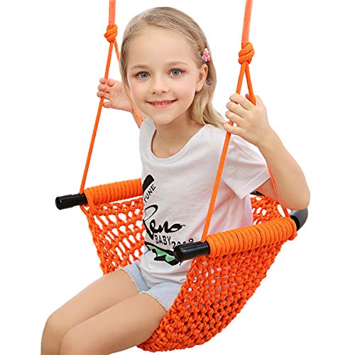 【中古】【未使用・未開封品】Hi-Na 子供用スイングシートブランコ ニットロープ付き 子供用ブランコセット 屋内ブランコ 子供用屋外ブランコセット 裏庭ブランコ ツリーブラ｜AJIMURA-SHOP