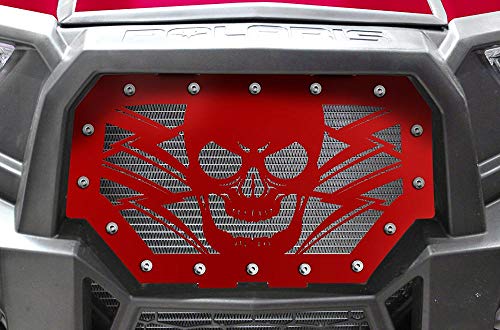 【中古】【未使用・未開封品】300 Industries スチールグリル 交換用 Polaris RZR 1000 XP & S 900 2014-2018 ? シングルピース パウダーコート レッド ? Havoc