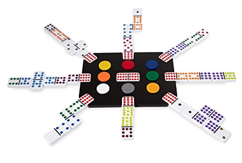 【中古】【未使用・未開封品】El Tren メキシカントレインドミノセット ダブル12ドミノトトレインゲームセット カラータイル付き アクリルボックス入り ブラックアクリルハブ