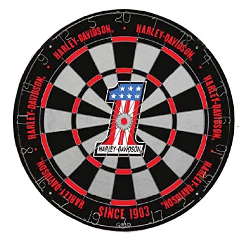 【中古】【未使用・未開封品】HARLEY-DAVIDSON #1 Logo Tournament Dartboard - Black & Red, 18 in. 61982