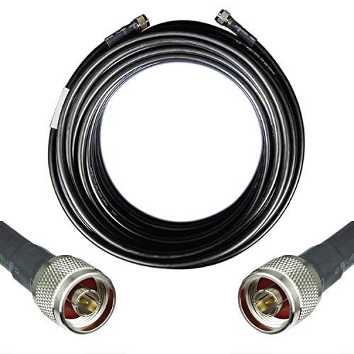 【中古】【未当て嵌める・未開封品】Bolton400 50-ohm N牡からN牡黒いこと同軸有線テレビ - 低損失物同軸LMR400遣りかた 60フィート N-Male to N-Male